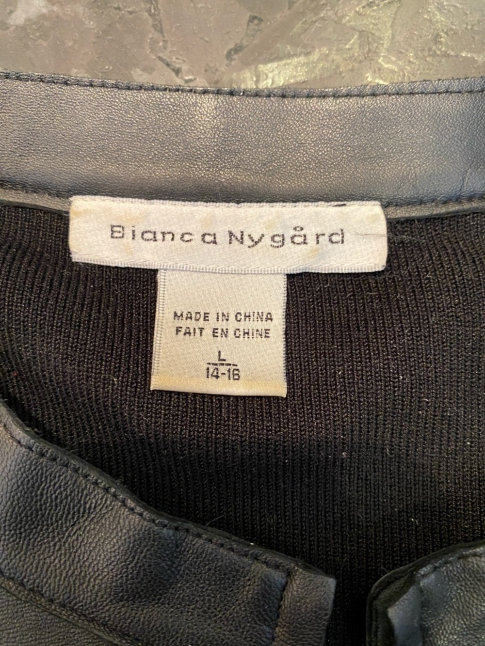 Bianca Nygard Leather Black Faux Leather Front womens Shirt Jacket - Picture 2 of 5